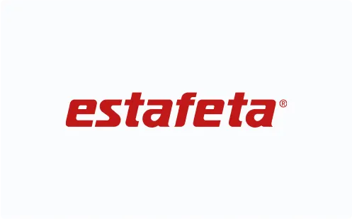 Estafeta company logo in red text on a white background.