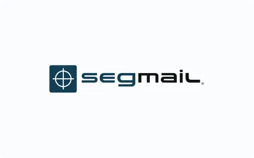 Segmail company logo with a target symbol in a square on the left.