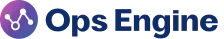 Logo with a stylized chemical structure and text reading 'Ops Engine'.