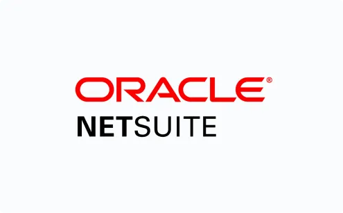 Oracle NetSuite logo with ORACLE in red and NETSUITE in black on a white background.