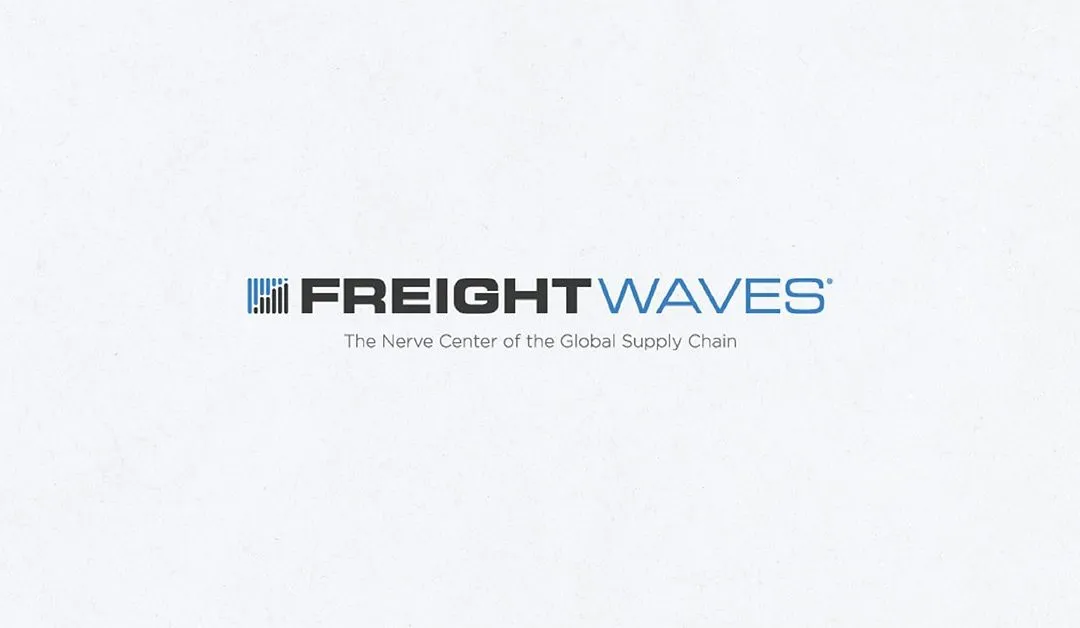 FreightWaves logo with tagline The Nerve Center of the Global Supply Chain on white background.