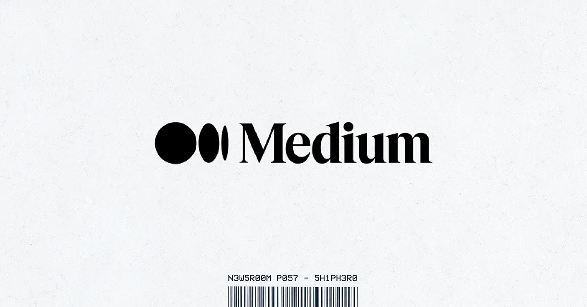 Medium logo with three black shaded oval shapes to the left of the word Medium in black text.