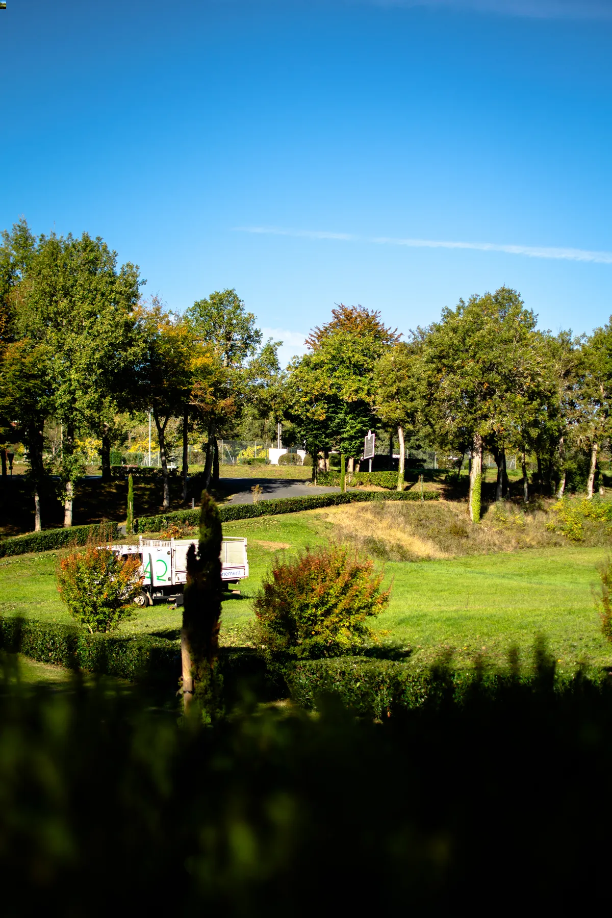 Parc entretenu par des paysagistes