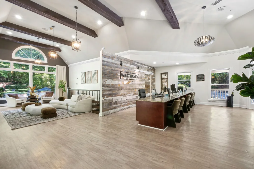Leasing Lobby seating area with furniture