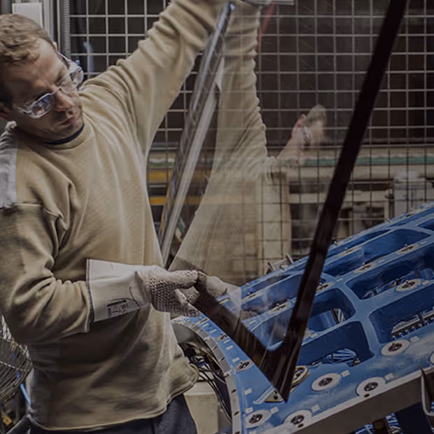 Working at Carlex installing fabrication