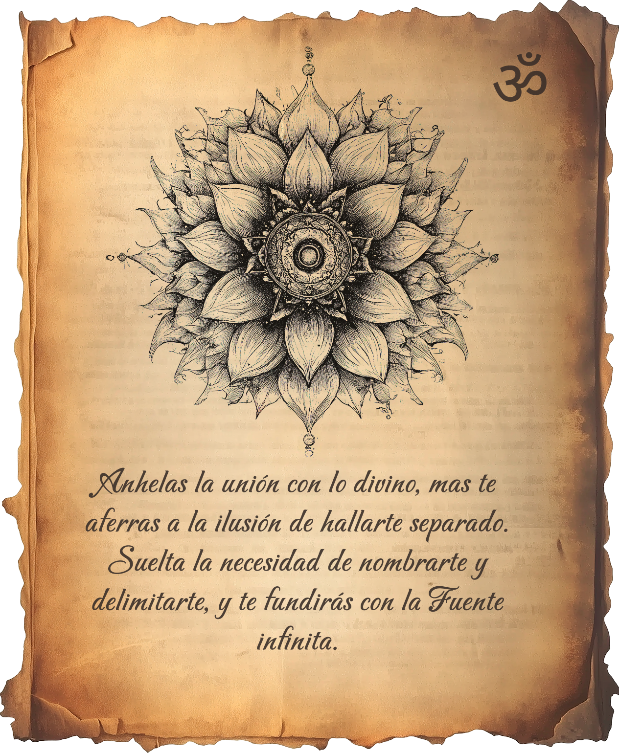 Página ilustrada: chakra corona y mandala