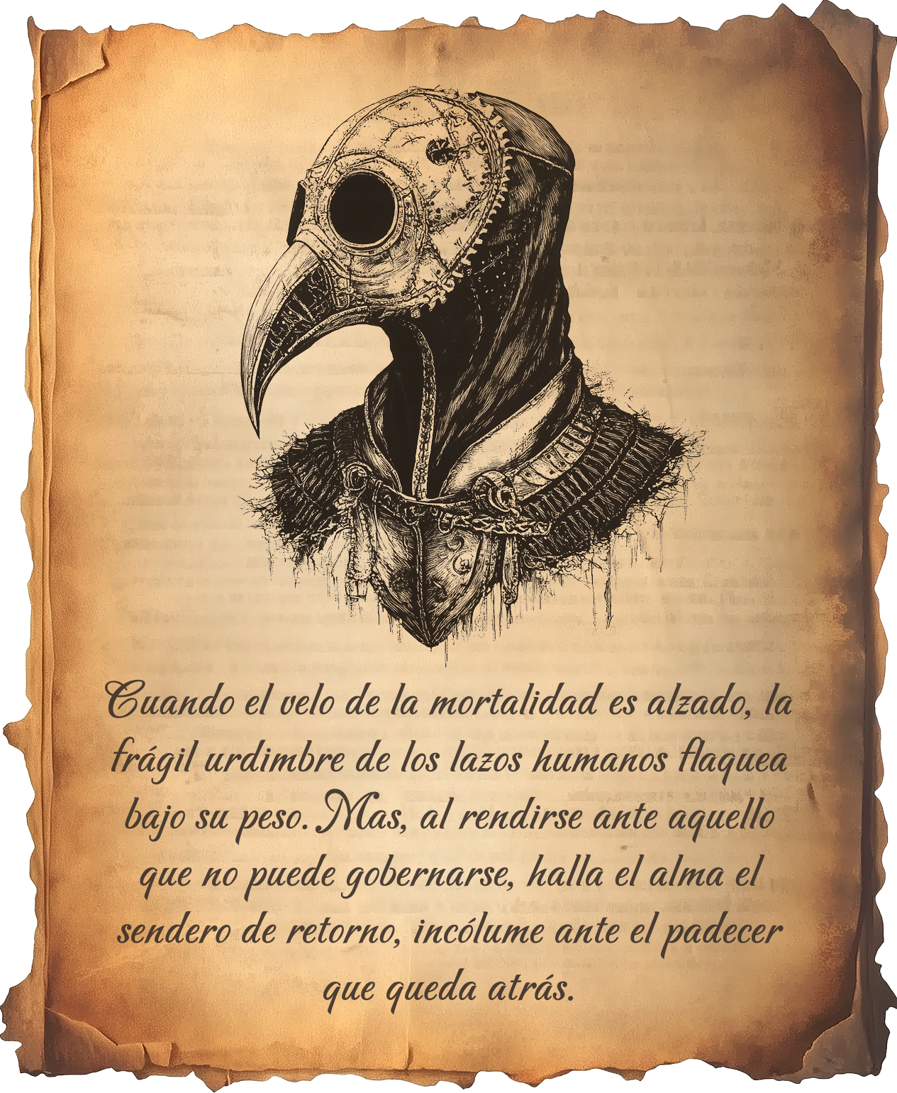 Página ilustrada: un médico de la peste