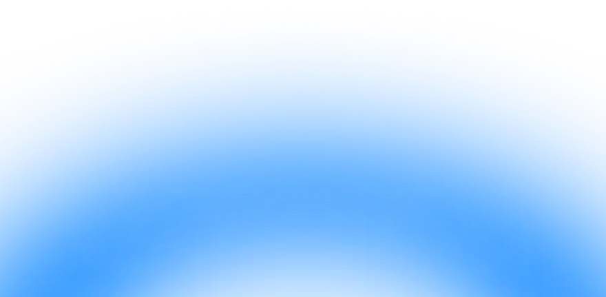 Abstract digital illustration of a bright blue dome with a gradient glow effect on a black background.