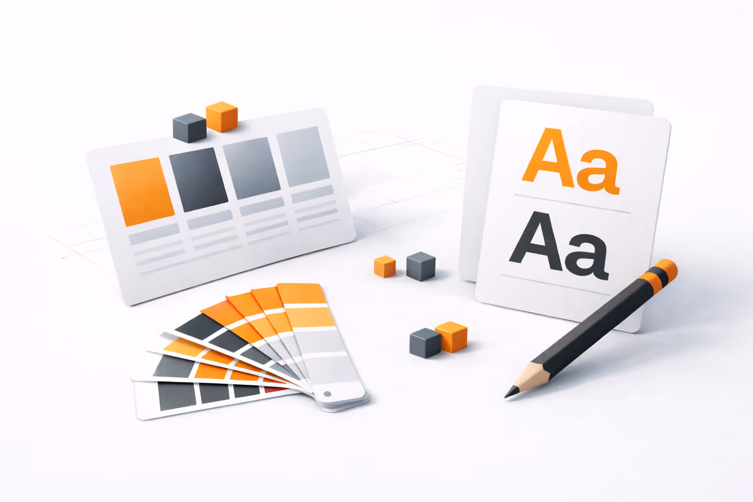 Illustration identité visuelle logo branding typographie et palette de couleurs