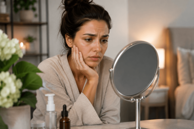 Woman with smooth, relaxed forehead after Botox treatment in Newport Beach, California