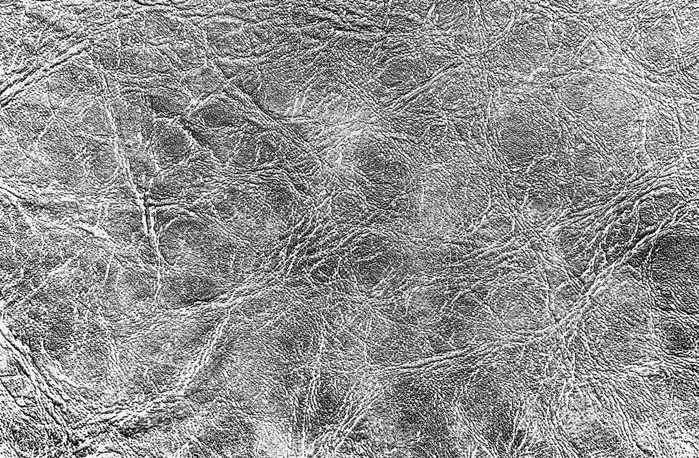 Close-up texture of wrinkled gray leather with visible creases and folds.