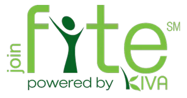 Join Fite logo with a stylized person forming the letter I, and text powered by Kiva underneath.