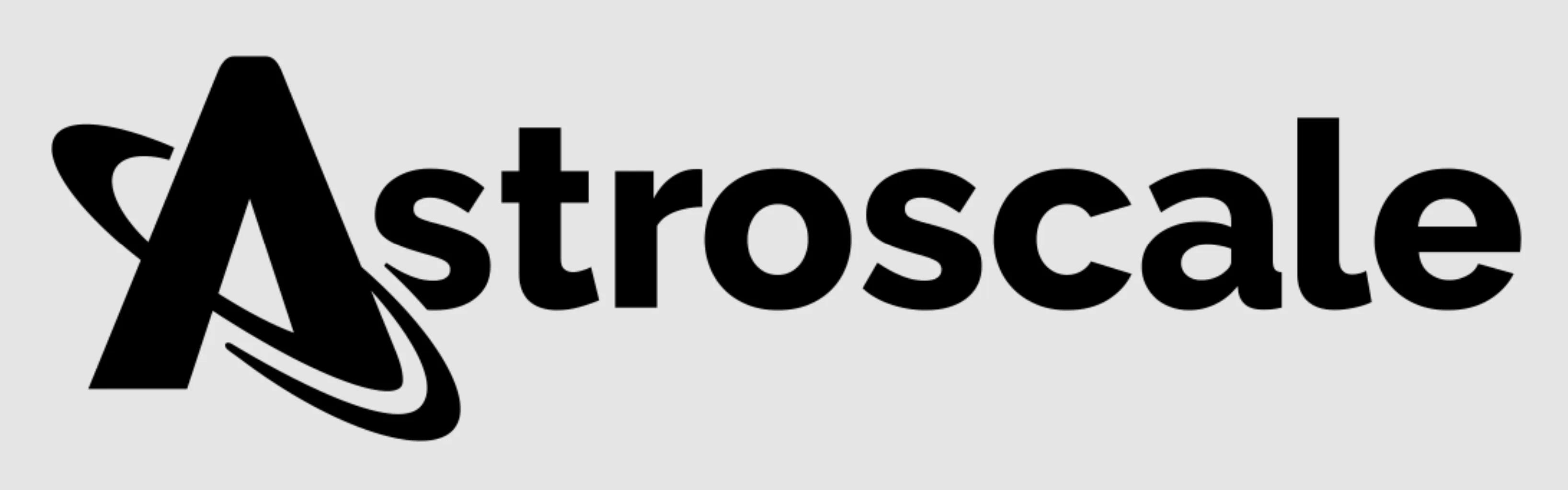 Astroscale logo with a stylized letter A encircled by an orbit-like swoosh.