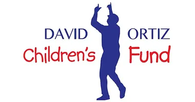 Silhouette of a man pointing upward between the text 'DAVID ORTIZ Children's Fund'.