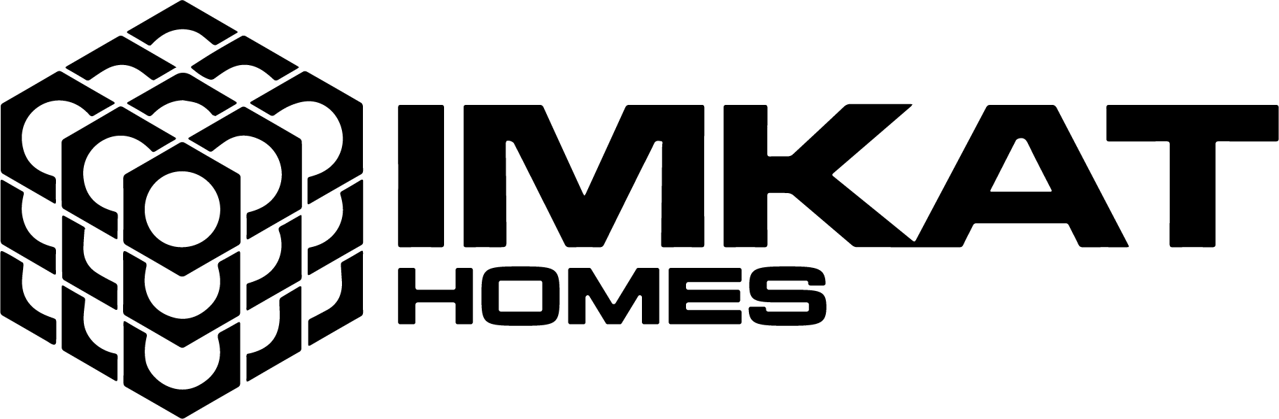 IMKAT Homes logo with stylized geometric cube design to the left