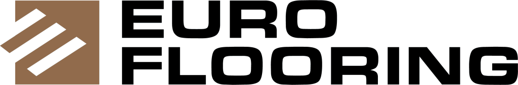 Euro Flooring company logo with stylized E in a brown square followed by black text.