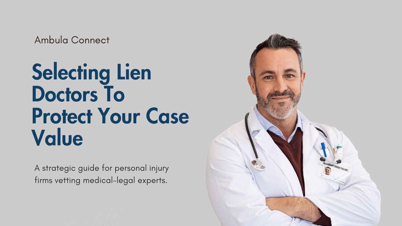How to Choose the Right Doctor on Lien for Your Client's Injury