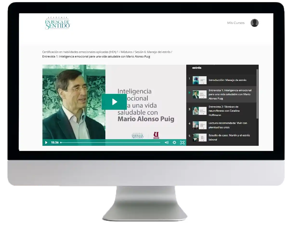 Mario Alonso Puig Curso en pantalla