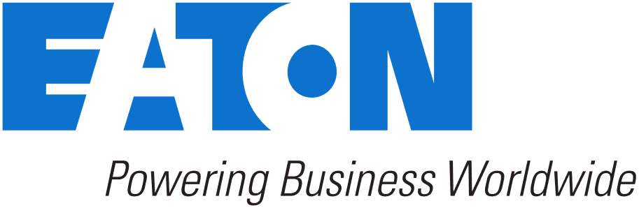 Eaton company logo with the slogan 'Powering Business Worldwide' below it.
