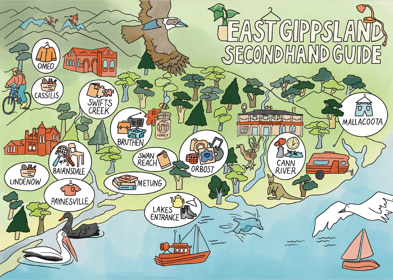 Map of secondhand stores