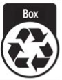 We accept packing with these symbols for recycling. Place in the mixed recycling (yellow lid) bin as it is. Make sures it is clean. Each piece needs to go in separately, not in a bag or box. 