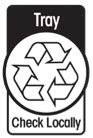 White logo: Follow additional instructions on packaging before putting in mixed recycling (yellow lid) bin. E.g. remove handles or scrunch into ball.  If the instructions aren’t followed, the packaging can’t be recycled and it will contaminate the recycling stream. In that case, it needs to go in the general rubbish (red lid) bin. 