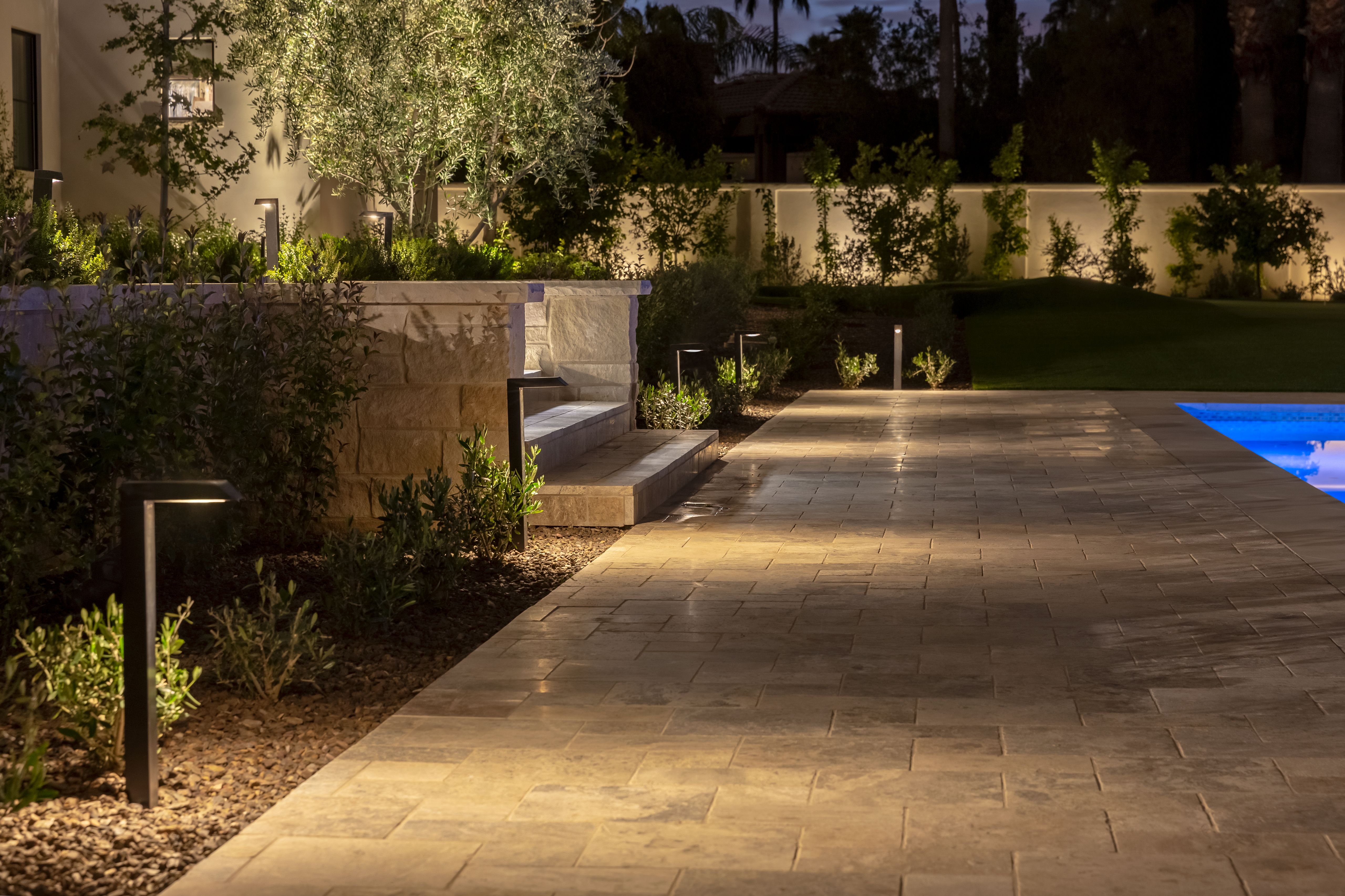 Landscape Lighting near pool