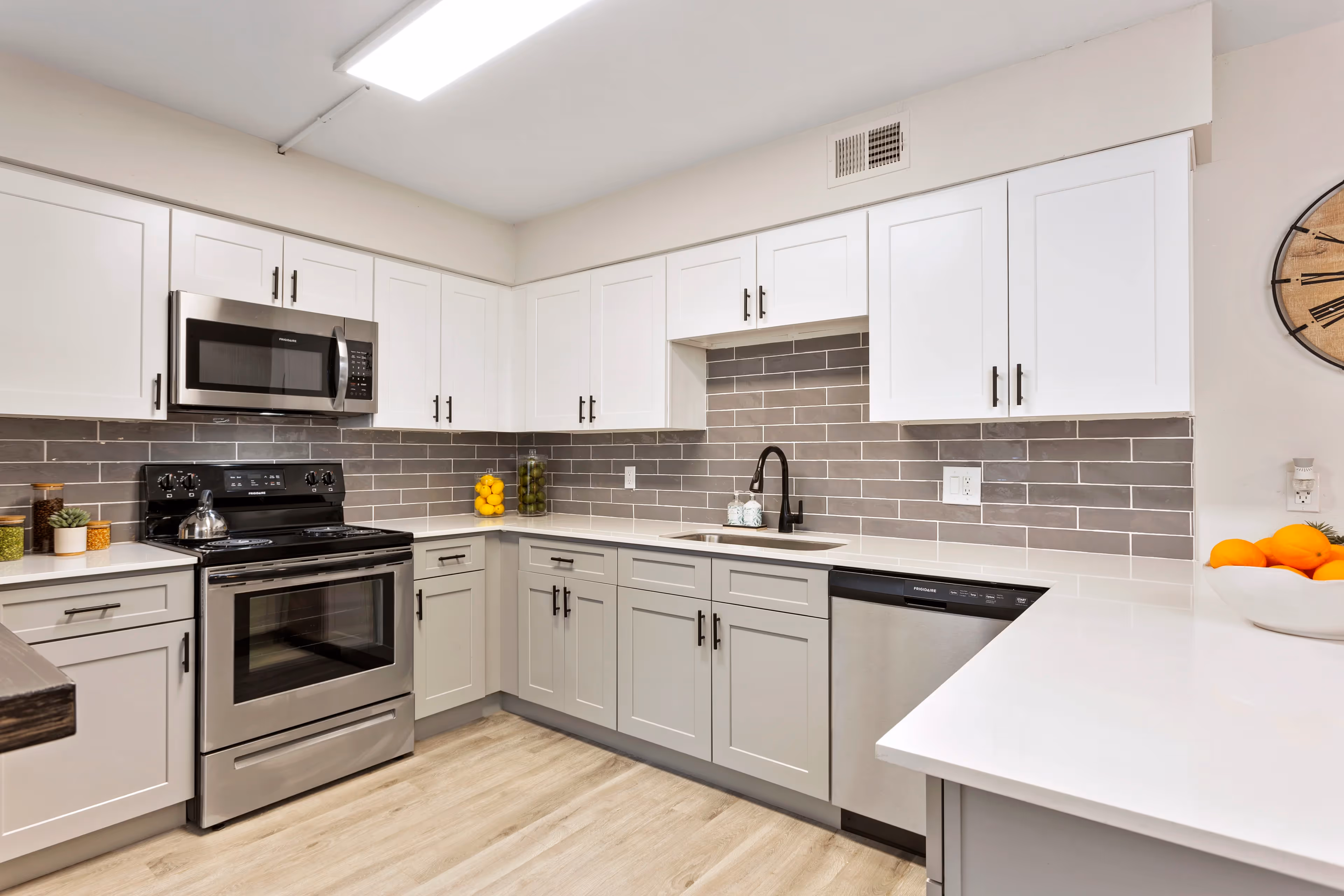 kitchen with stainless steel amenities