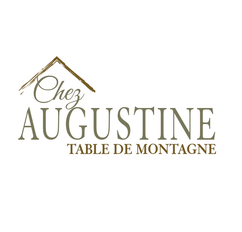 Chez Augustine logo with stylized house roof and text 'Chez Augustine' and 'Table de Montagne'.