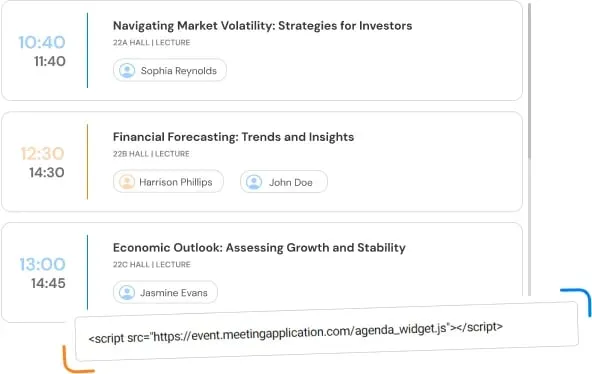 Program konferencji z trzema wykładami o inwestowaniu, prognozowaniu finansowym i prognozie gospodarczej, z godzinami i nazwiskami prelegentów.