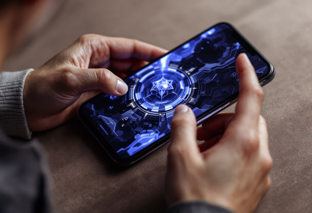 image of gaming tutorial (for a mobile gaming)