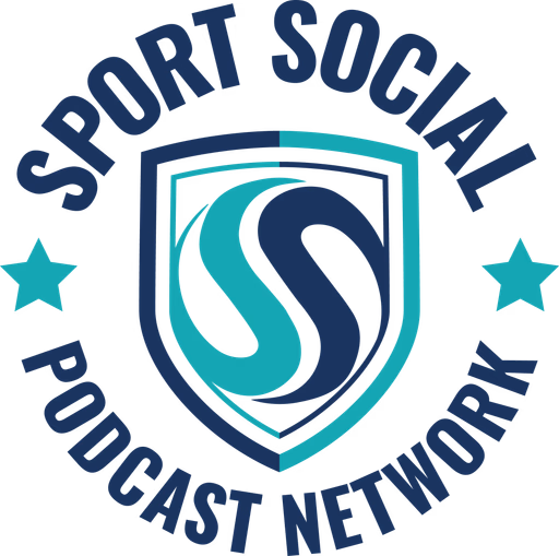 Logo for Sport Social Podcast Network featuring stylized SS letters inside a shield with two stars on either side.