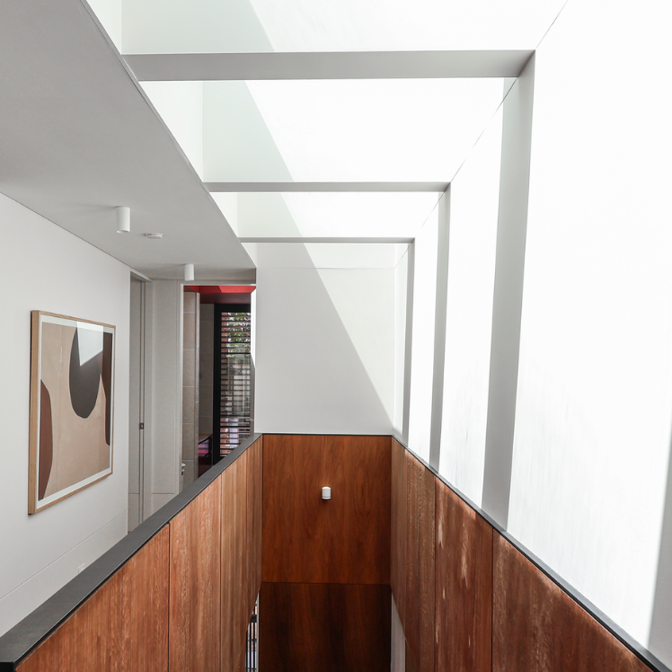 Skylights over stairway