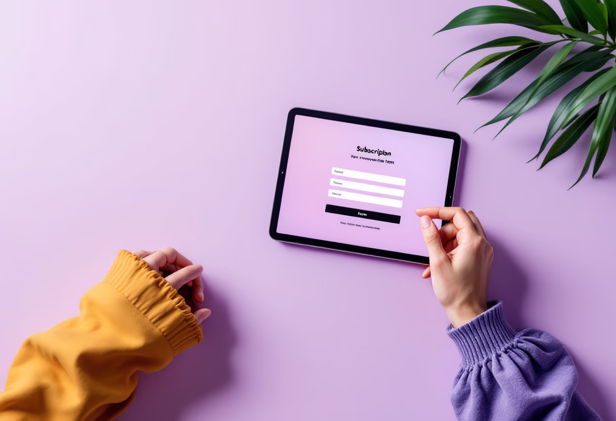 image of blog subscription (for a direct-to-consumer electronics brand)