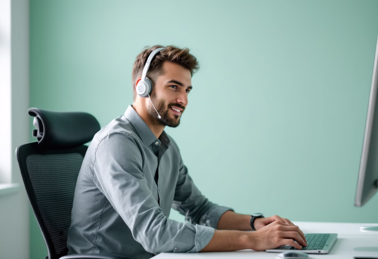 image of customer service representative (for a web design agency)