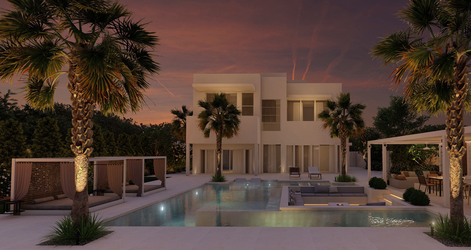 Luxury villa landscaping design and build in Dubai - outdoor garden transformation