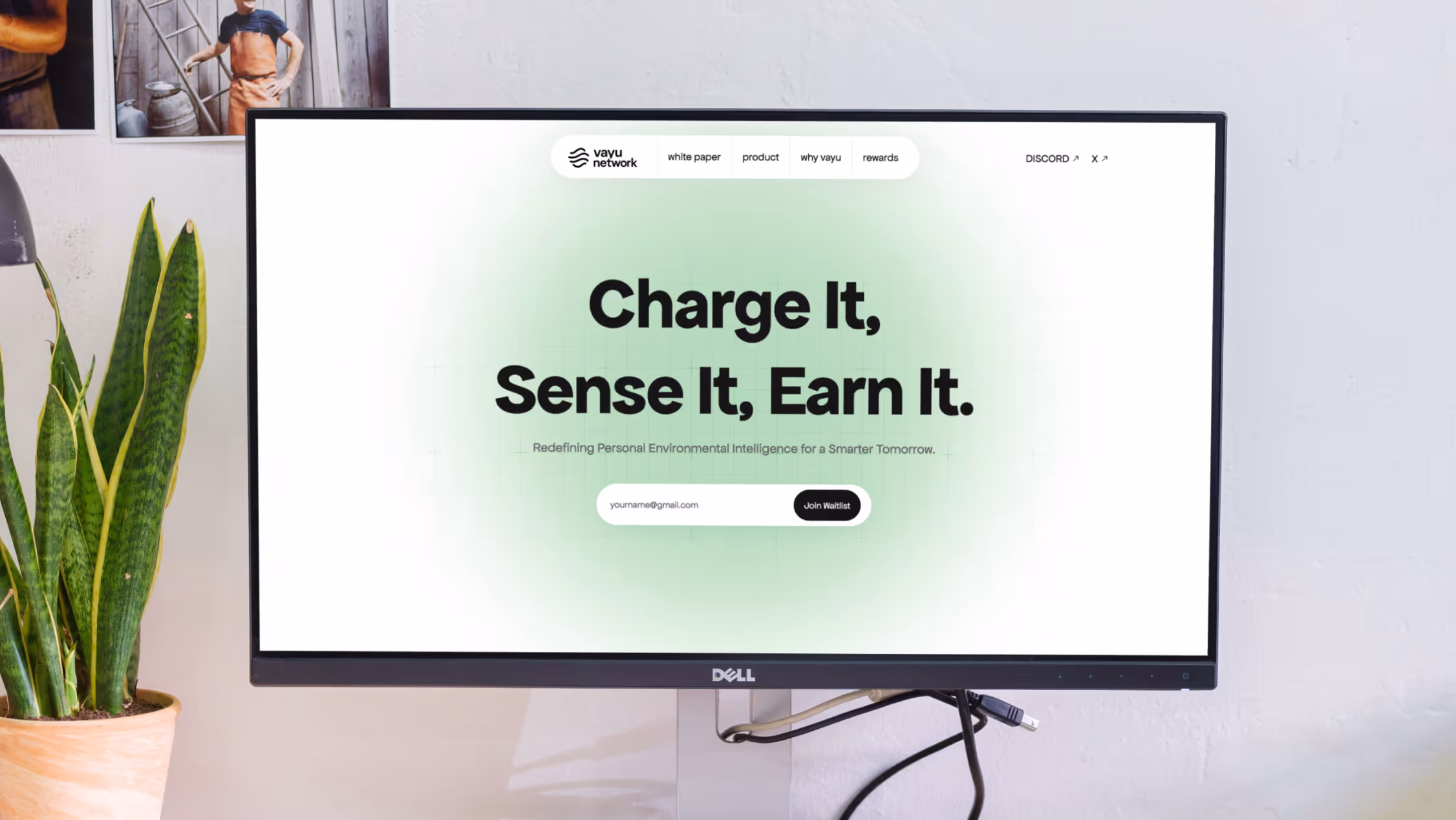 Vayu Network Live Site Mockup View