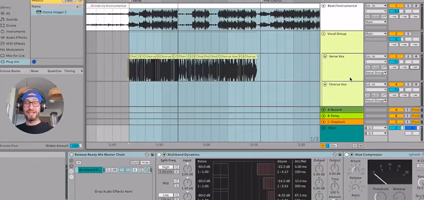 Music Editing desing panel picture.