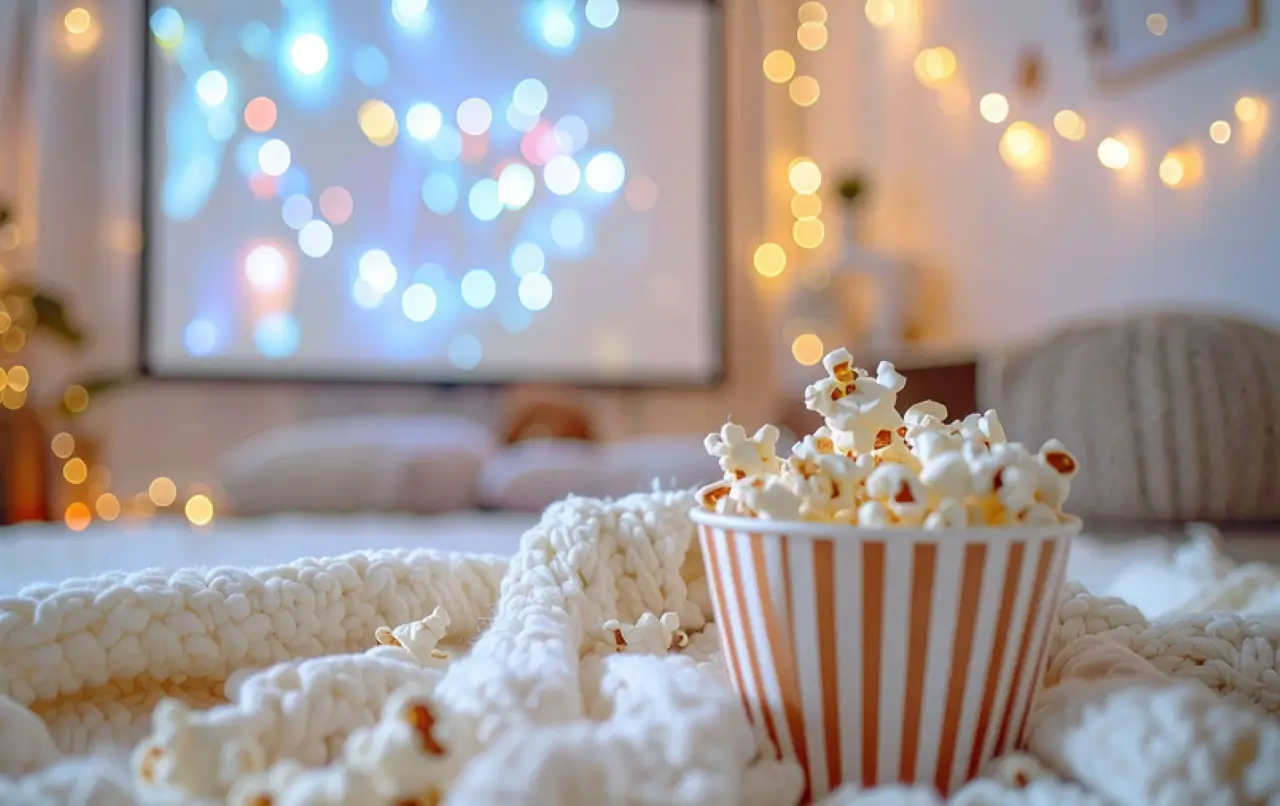 twinkling lights and popcorns for those with a sweet tooth