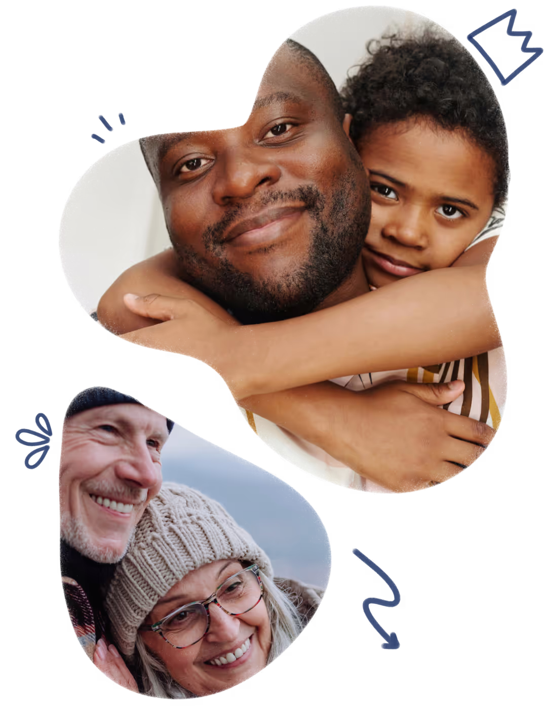 A dad with son and a couple of mid age people