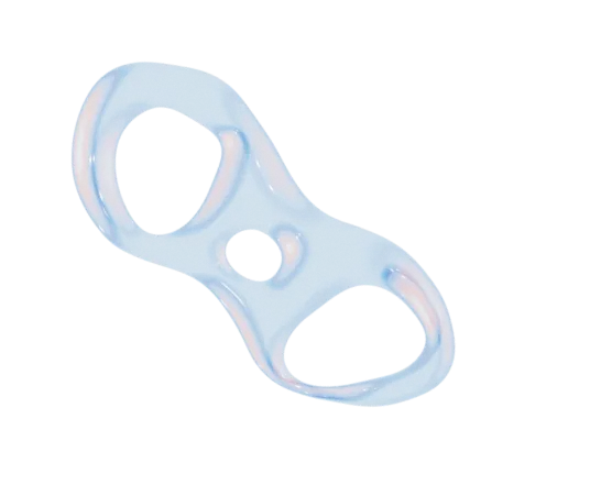 Protein 3d shape in blue, customized according to PPTA's branding.