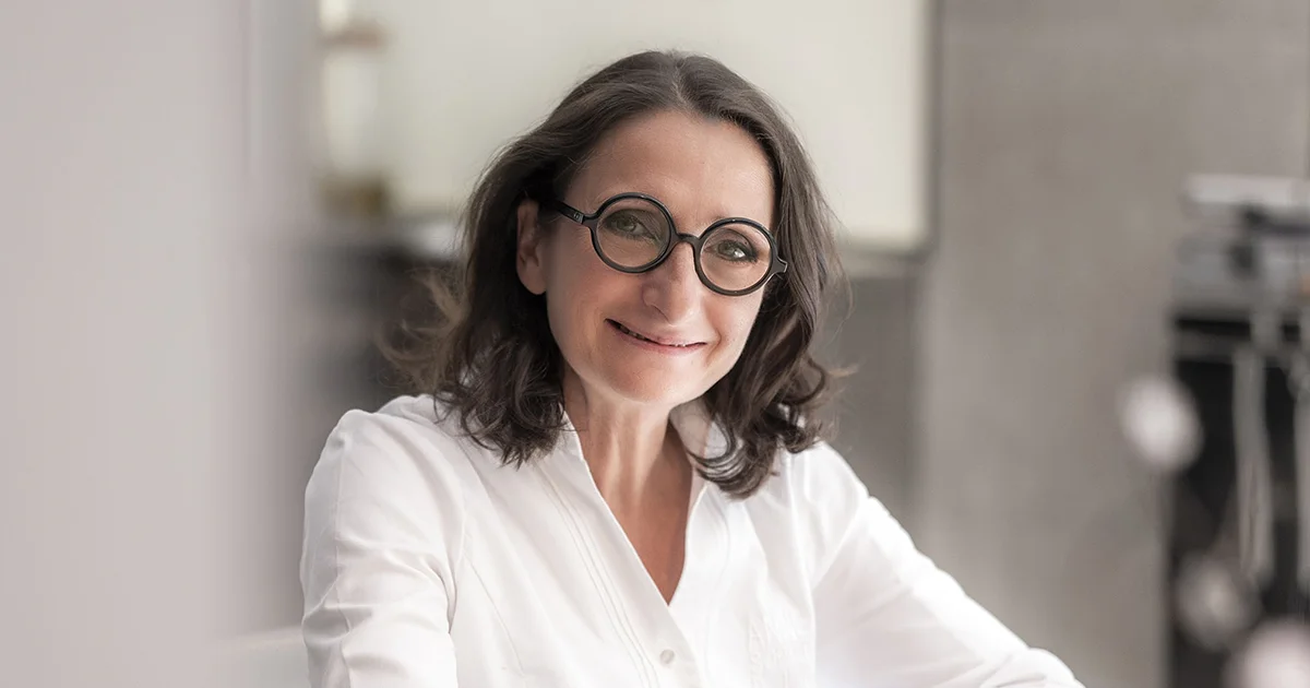 Portrait of Anne-Sophie Pic, chef with three Michelin stars