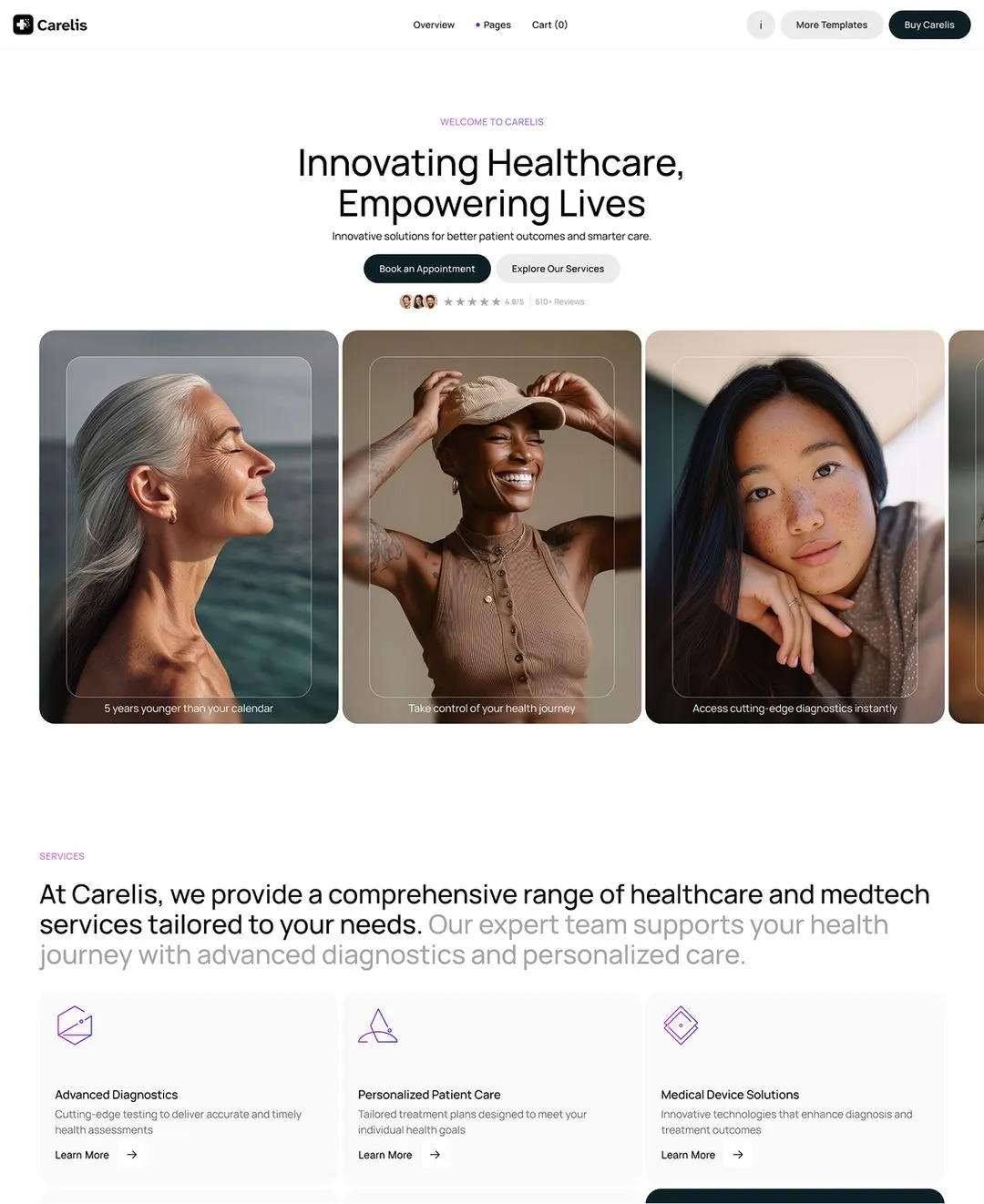Healthcare and medtech Webflow Template