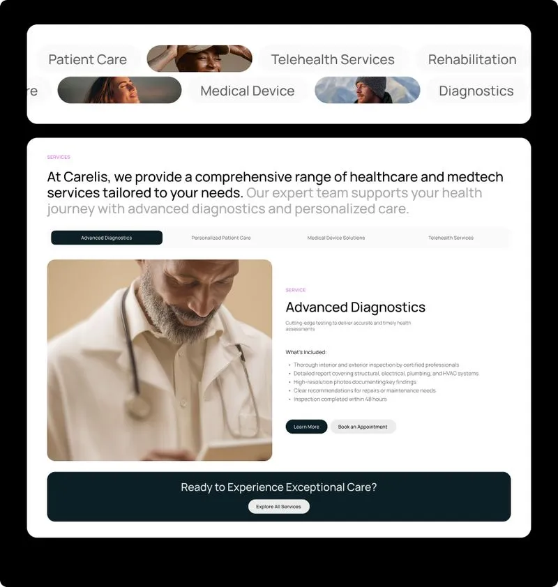 Healthcare and medtech Webflow Template