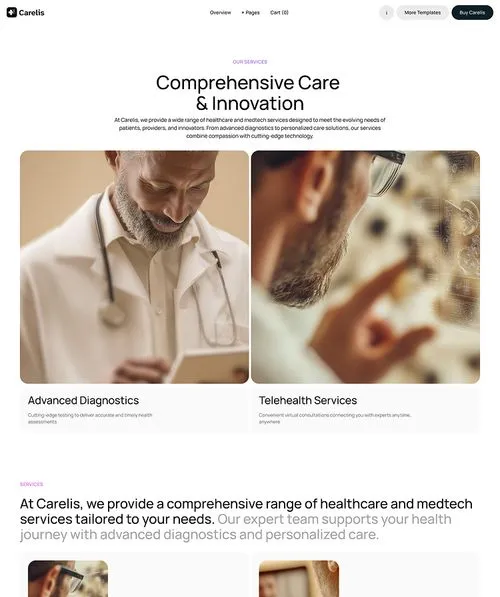Healthcare and medtech Webflow Template