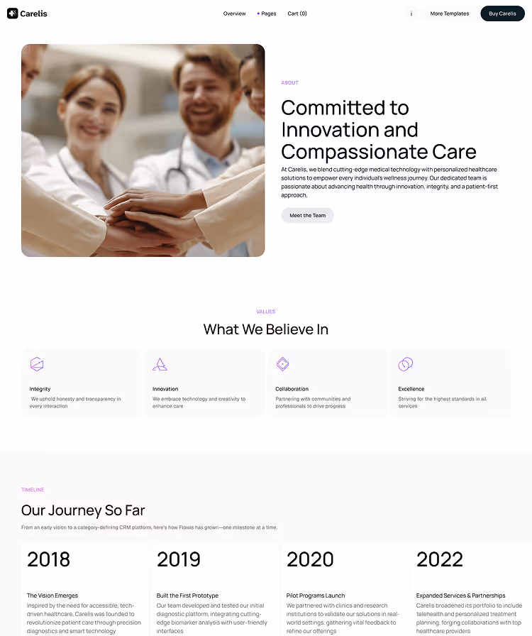 Healthcare and medtech Webflow Template