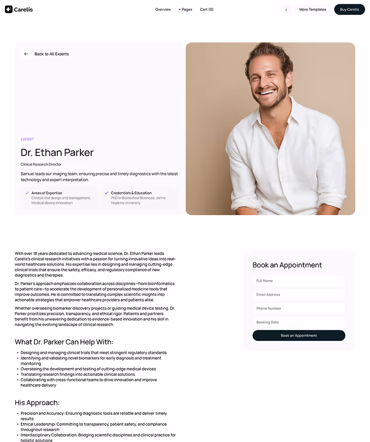 Healthcare and medtech Webflow Template