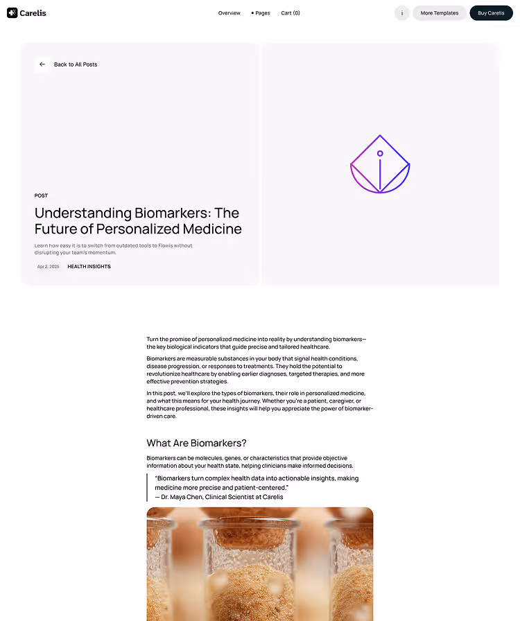 Healthcare and medtech Webflow Template