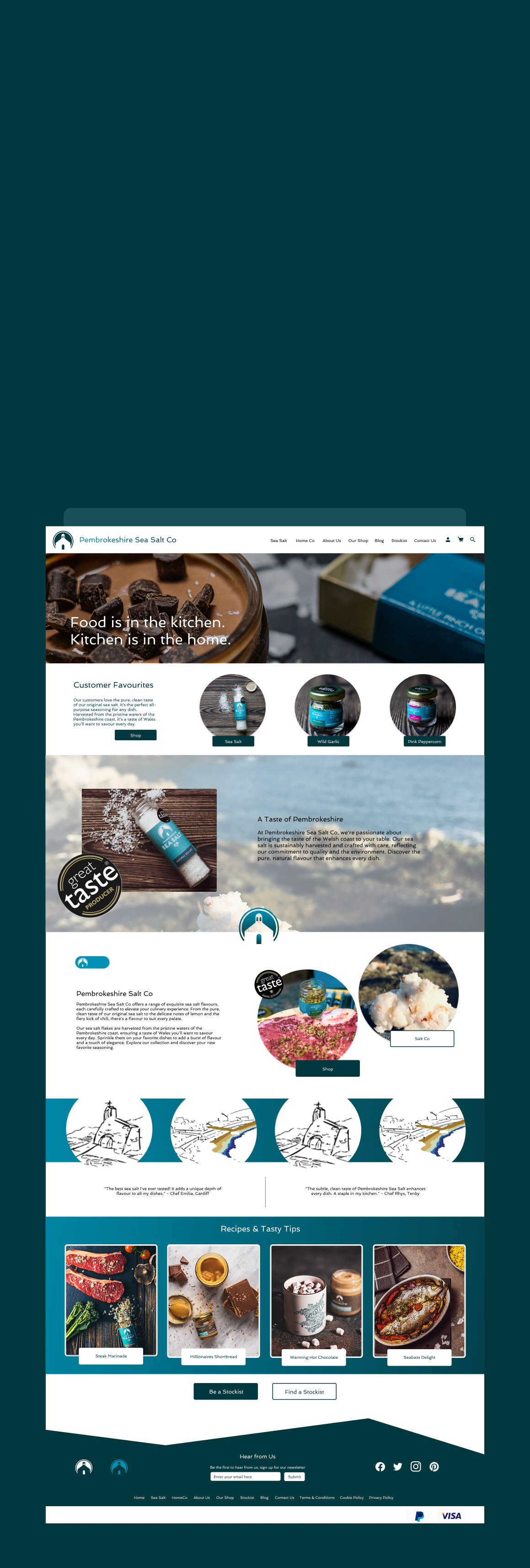 Pembrokeshire Sea Salt - UX & Ecommerce Website