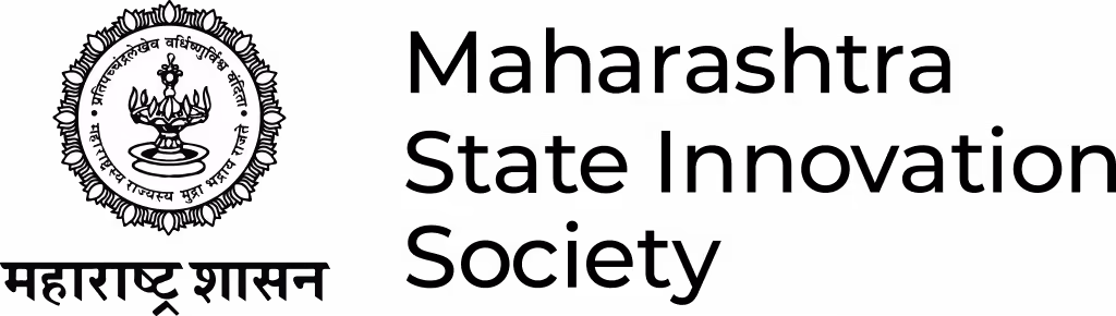 Seal of the Government of Maharashtra with Marathi text beside it.